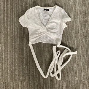 Urban outfitters wrap around crop top